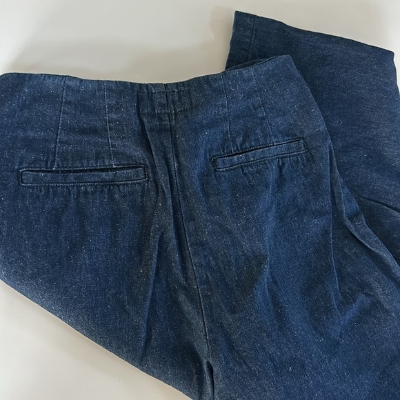 The GREAT The Sculpted Trouser Pleated in Rinse Wash Flare Wide Leg size 28 - Picture 11 of 12